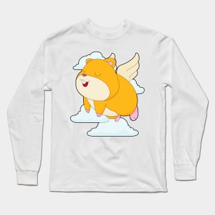 Hamster Angel wings Clouds Long Sleeve T-Shirt